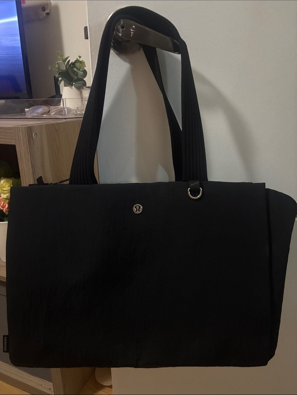 lululemon athletica Black Signature Logo Tote